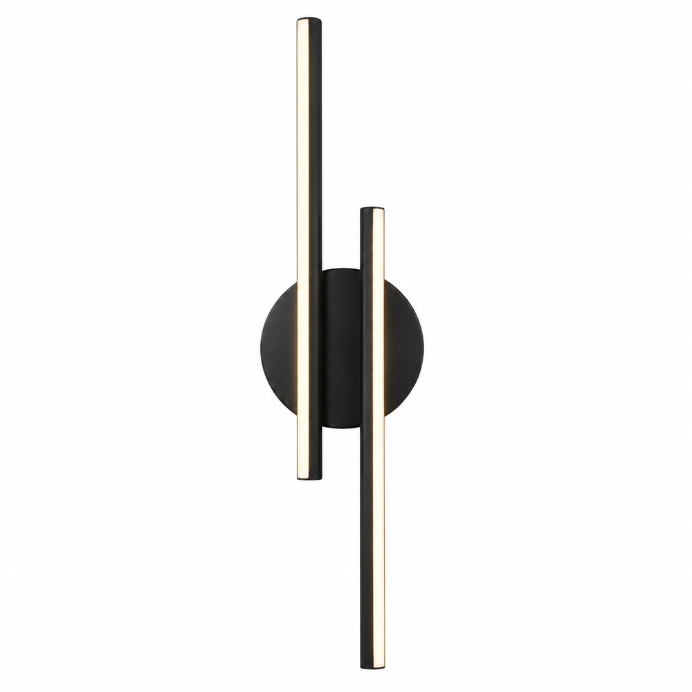 Schéma coté Applique Murale LED Noire — Sila