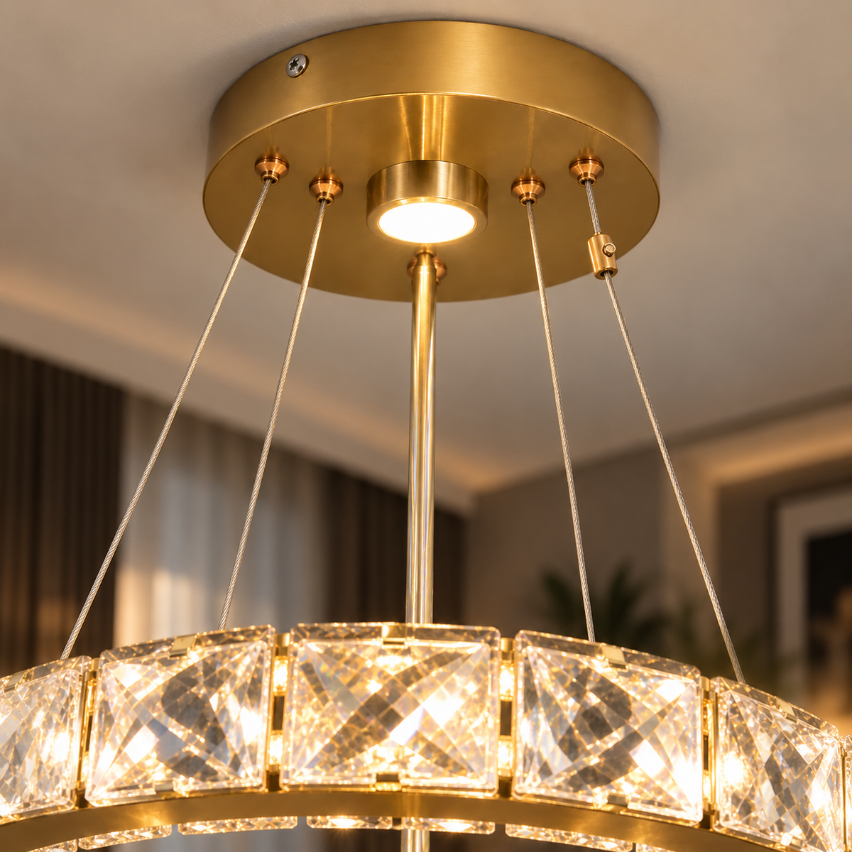 Câble de suspension et bouton de réglage de hauteur du lustre Auréa