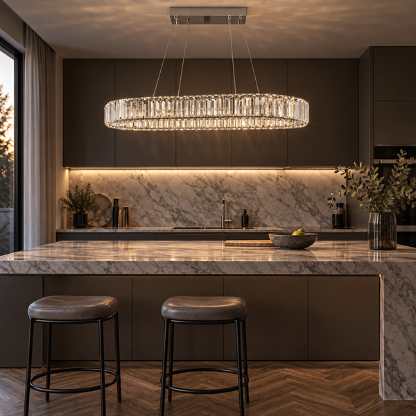 Suspension Linéaire en Cristal K9 — Ovalia